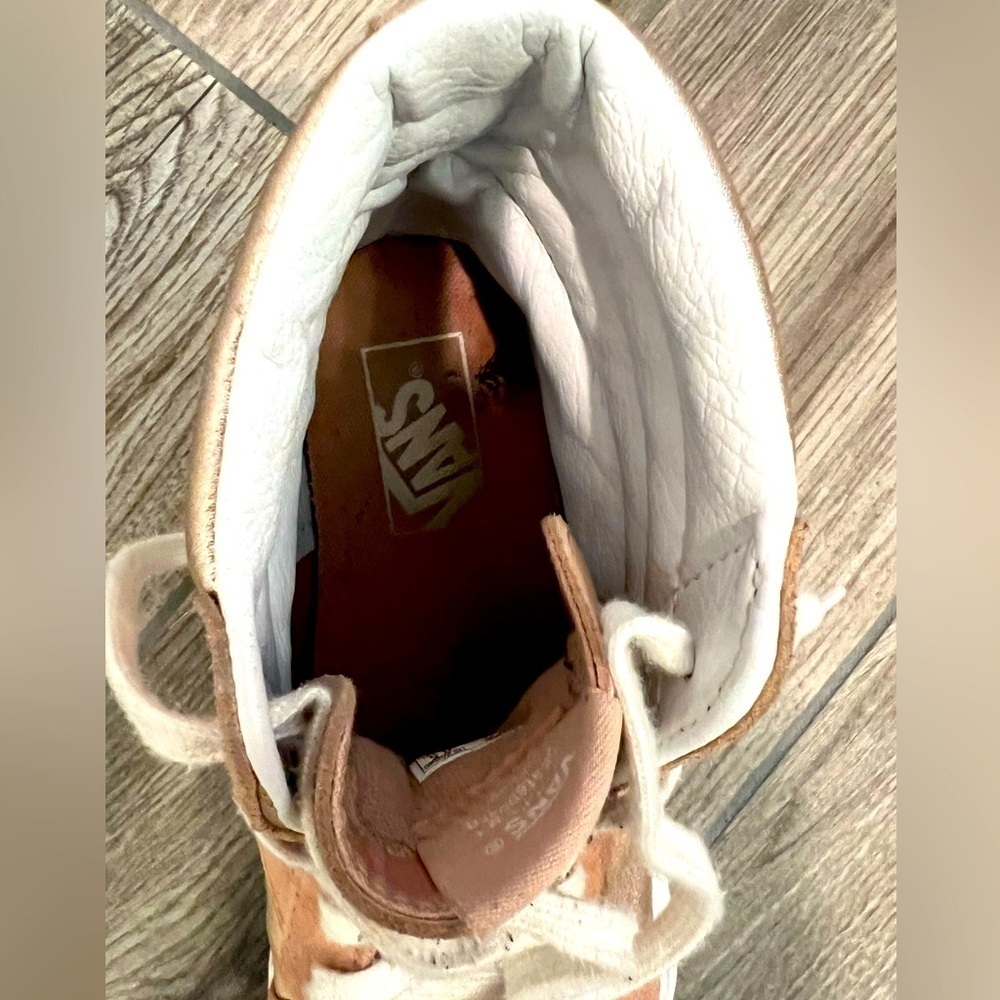 Vans Two Tone Metallic Sk-8 Hi Reissue Rose Gold High Top Sneaker Sz Women's 8.5 - Picture 13 of 14